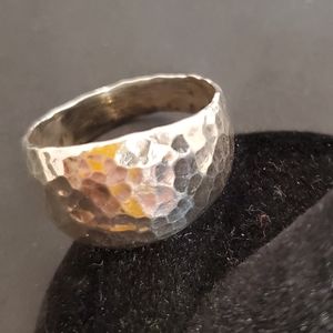 Hammered size 9.5 Sterling Silver ring